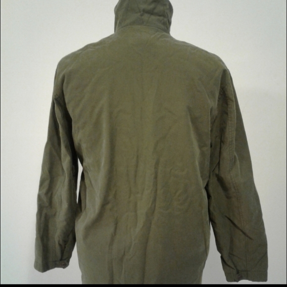 Polo Jeans Co Ralph Lauren Military poncho Style Olive Green Mens fleece lined M - Picture 2 of 9